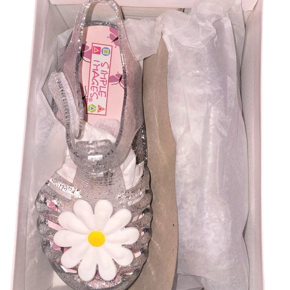 Simple Images Girls Glittery Jelly Sandals - Picture 2 of 3